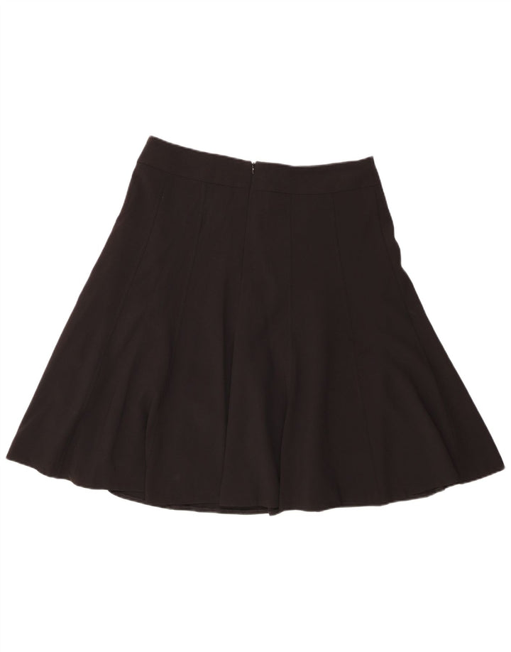 Женская юбка-трапеция Marks & Spencer UK 12, средний W32, черный полиэстер