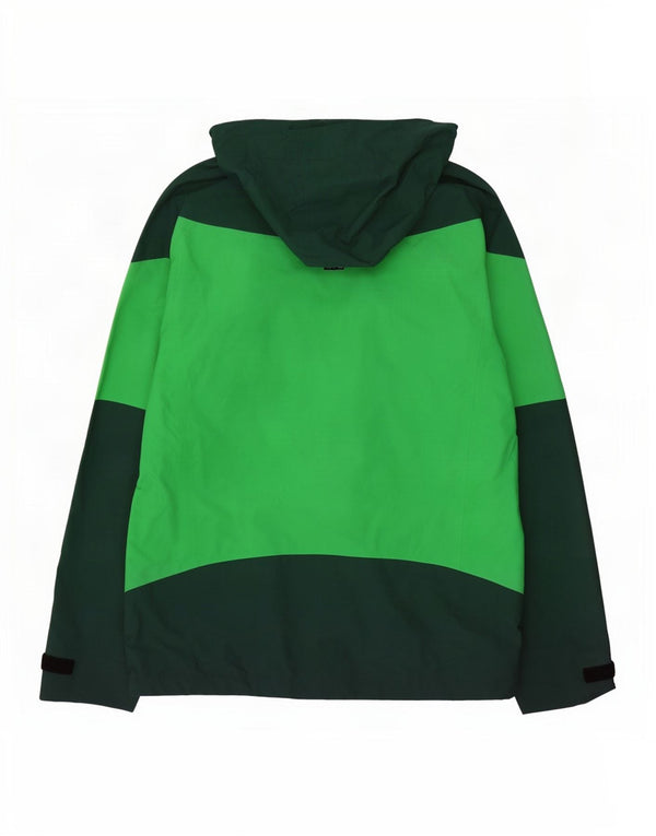 Мужская непромокаемая куртка Adidas Clima Proof с капюшоном UK 44 2XL, зеленая с цветными блоками