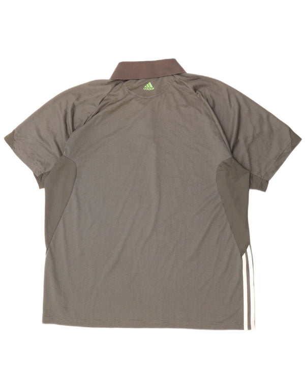Мужская рубашка поло ADIDAS Rolando Carros XL серая в тонкую полоску