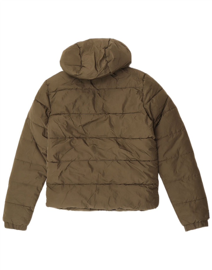 Мужская утепленная куртка с капюшоном Superdry UK 36, маленький цвет хаки, полиэстер