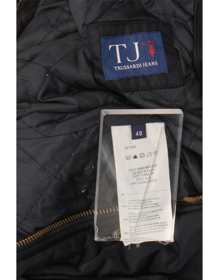 Мужская куртка Trussardi Jeans с капюшоном IT 48 Medium Navy Blue Полиамид