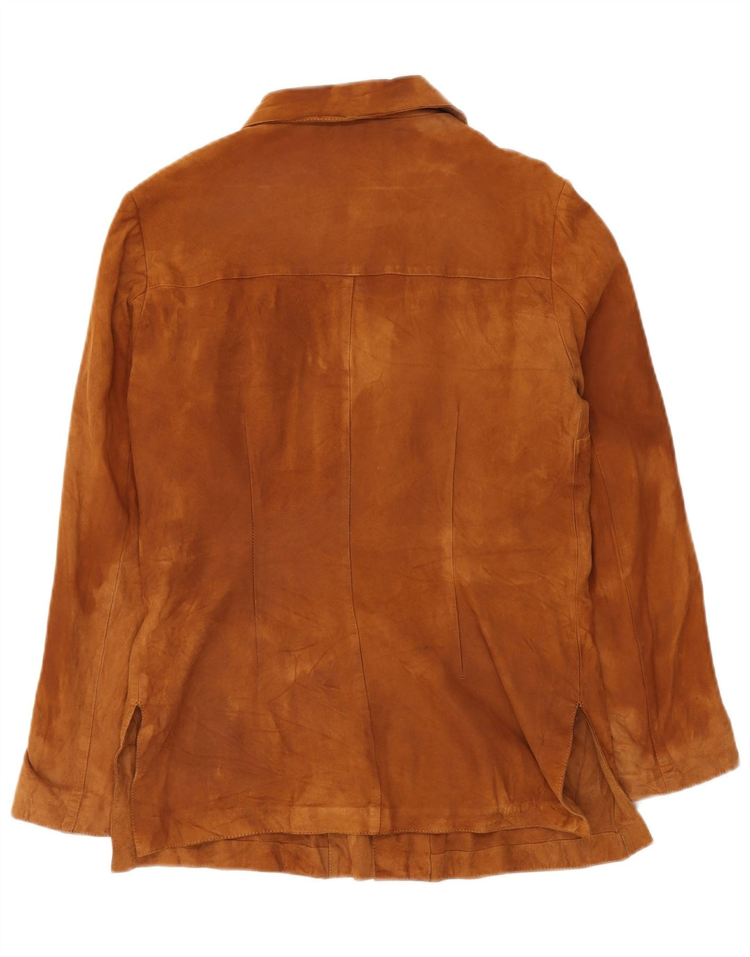 Винтажная женская замшевая куртка UK 12, классическая кожа коричневого цвета среднего размера