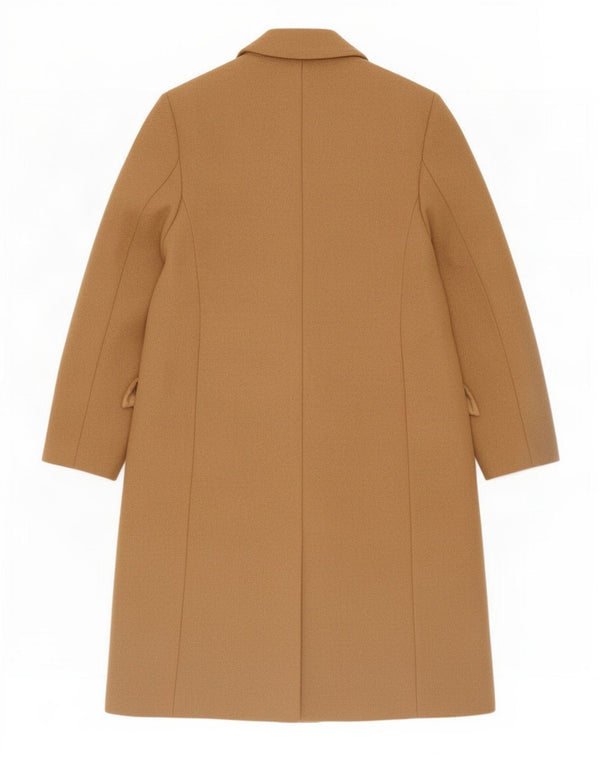 Женское двубортное пальто оверсайз Zara UK 6 XS, бежевое шерстяное
