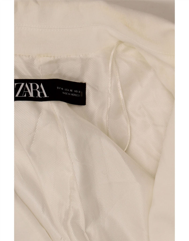 Женский открытый пиджак большого размера Zara UK 6 XS, белый полиэстер