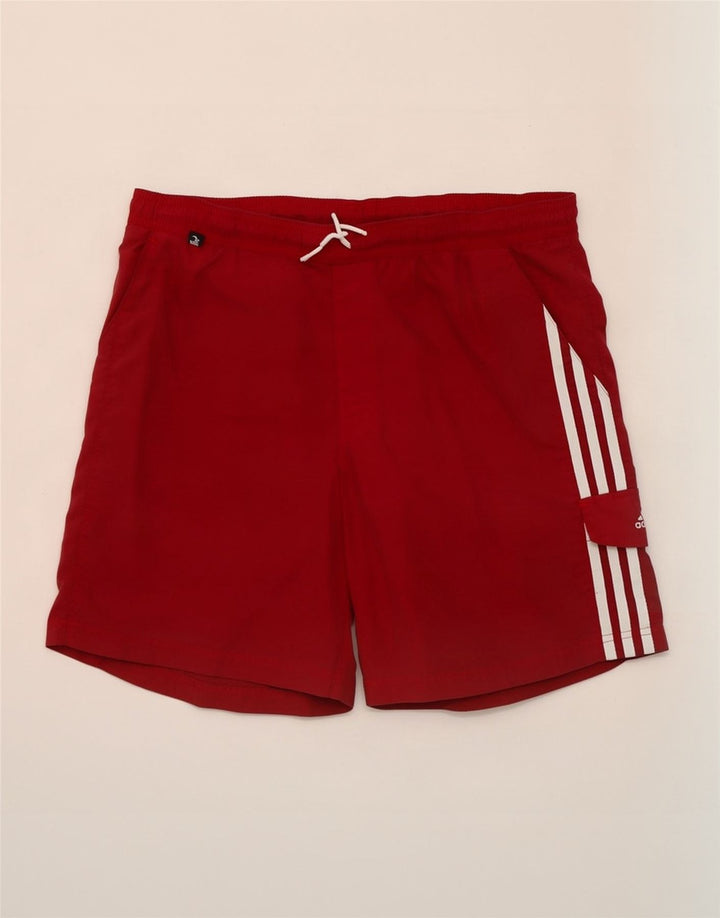 Мужские шорты для плавания Adidas среднего темно-бордового цвета из полиэстера