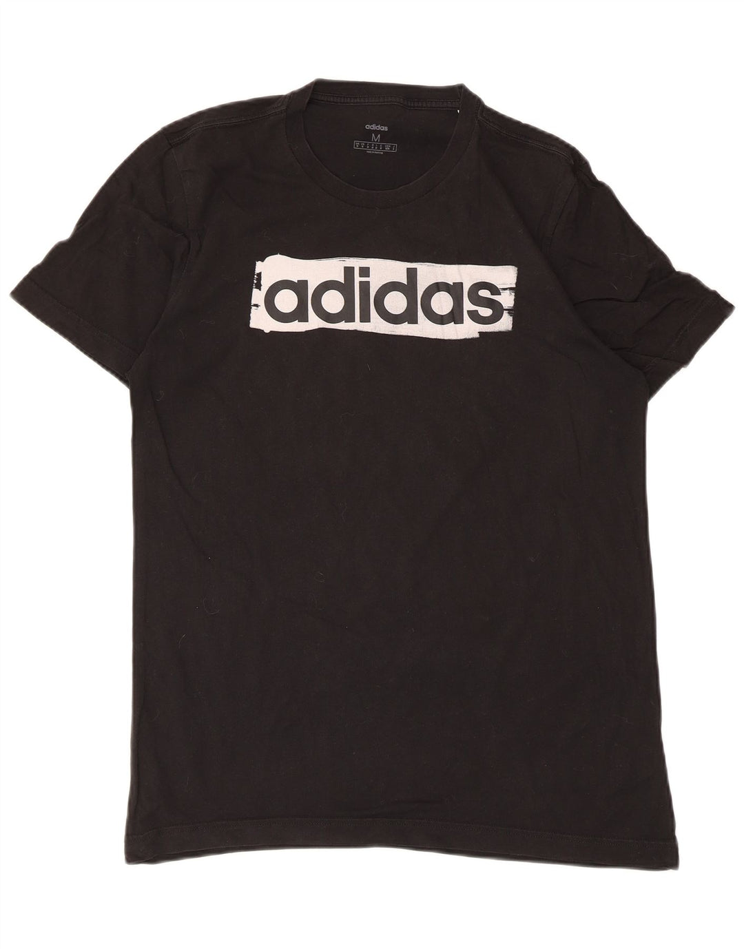 Мужская футболка с рисунком Adidas Top Medium Black Cotton