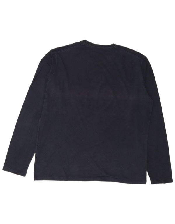 Ассоциация поло США. Мужской топ с длинным рукавом XL, темно-синий, хлопок