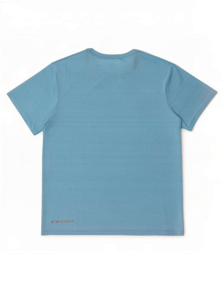Мужская футболка Nike Dri Fit из полиэстера с большой синей полоской
