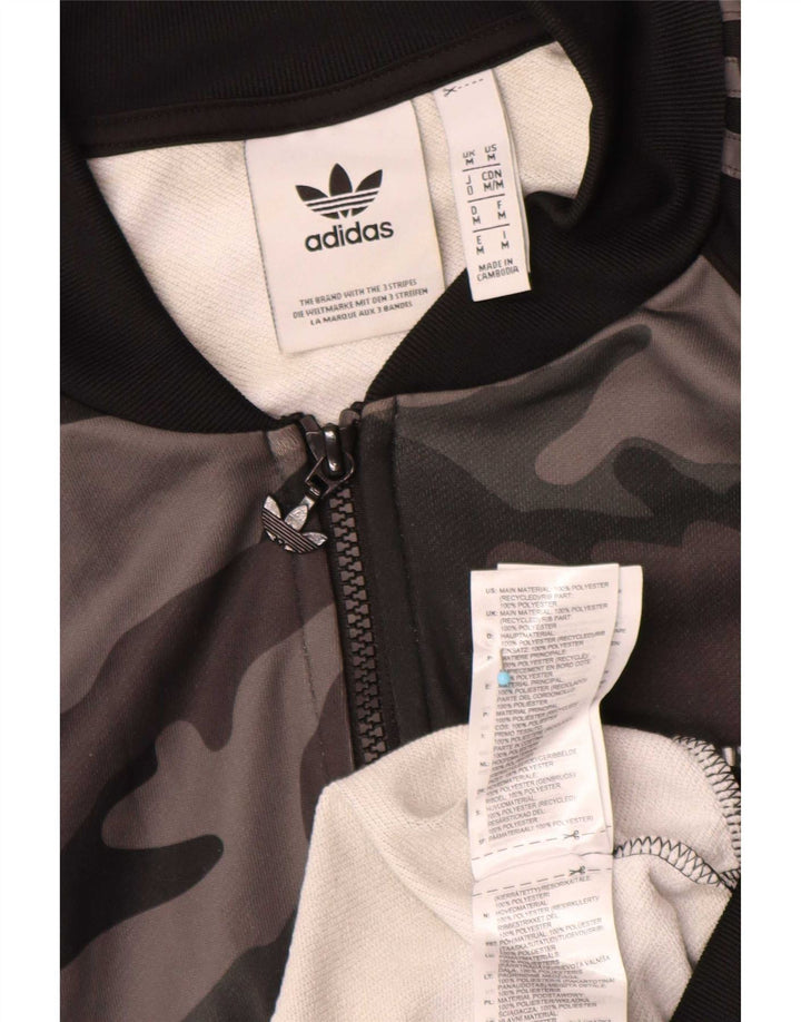 Adidas Мужской спортивный костюм Верхняя куртка Средне-серый Камуфляжный полиэстер Спортивный