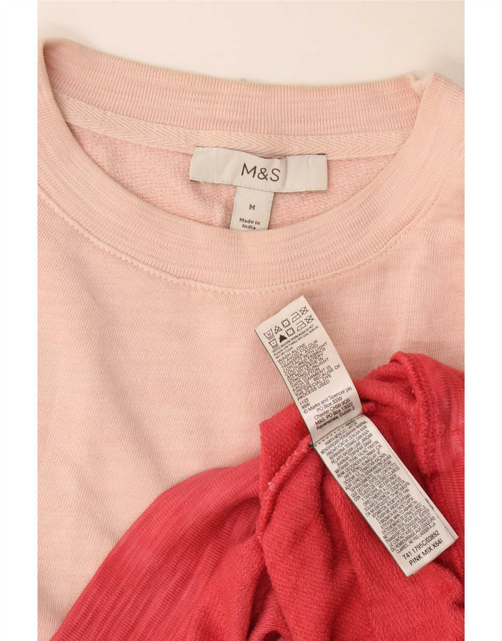 Женский свитер-свитшот Marks & Spencer UK 14, средний розовый с цветными блоками
