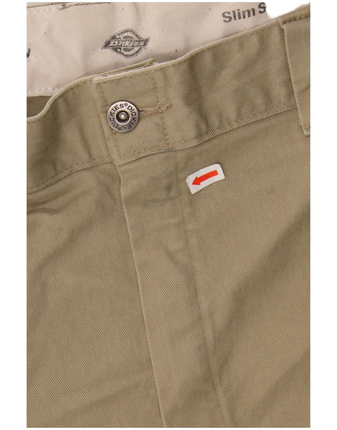 DICKIES Мужские узкие брюки-чиносы W38 L34 Бежевые хлопковые