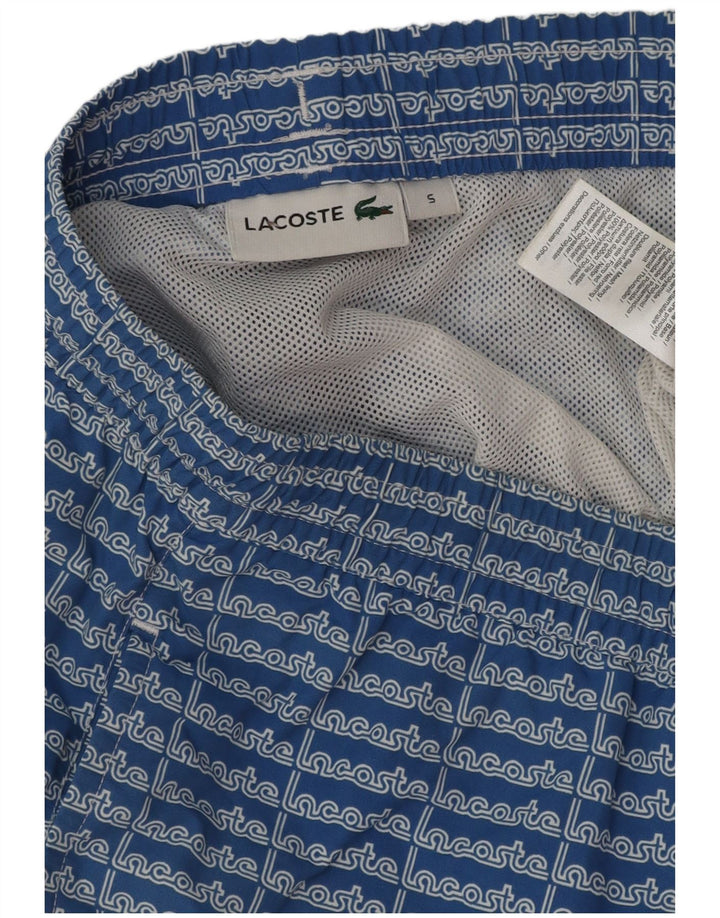 Мужские шорты для плавания Lacoste с рисунком, размер 5, большие синие, полиэстер