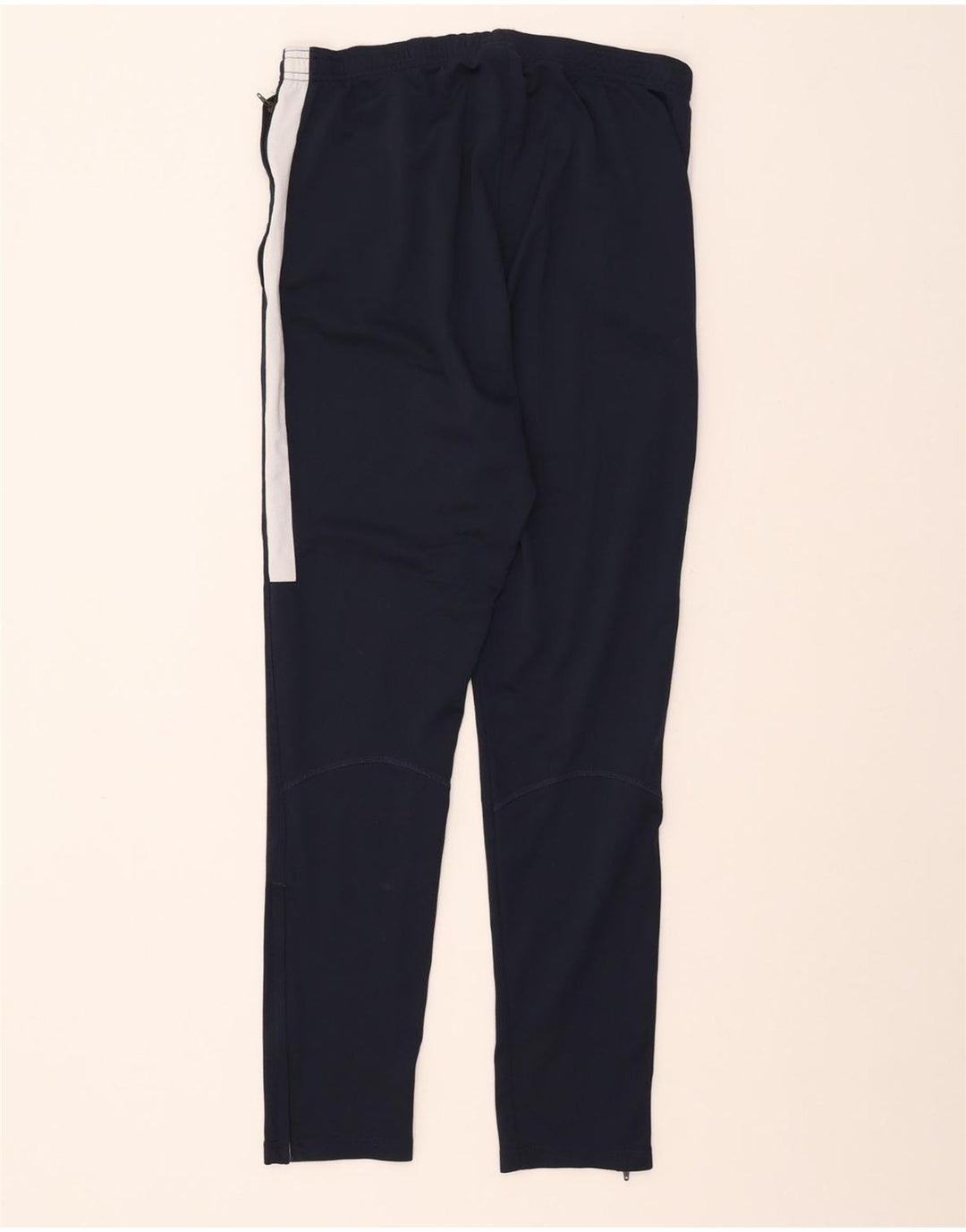 NIKE Mens Dri Fit Tracksuit Trousers Medium  Navy Blue Colourblock