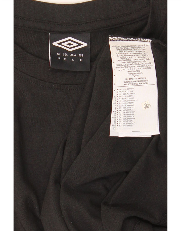 Umbro Мужская футболка из хлопка среднего размера, черная