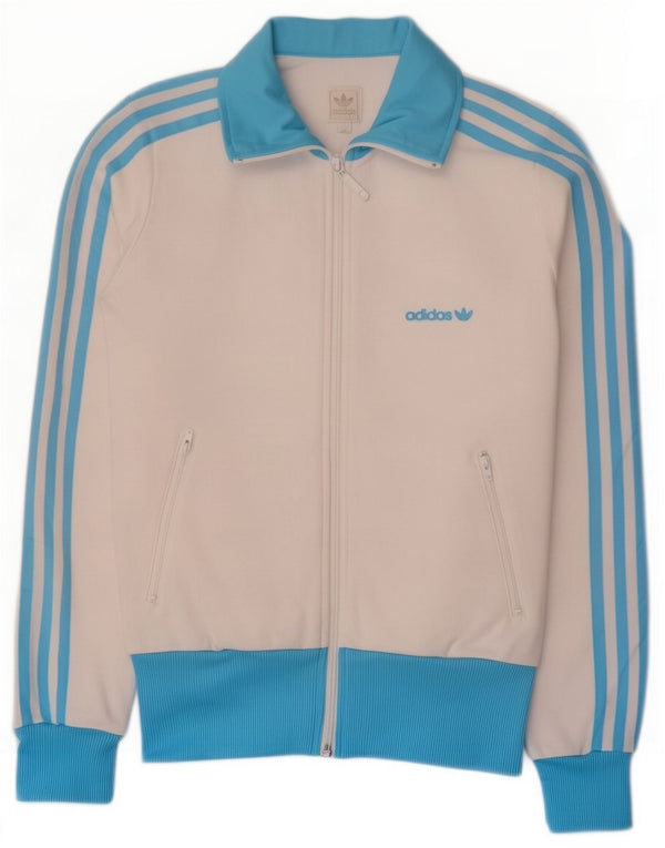 Женский спортивный костюм Adidas Top Jacket EU 34 XS Белый хлопок с цветными блоками