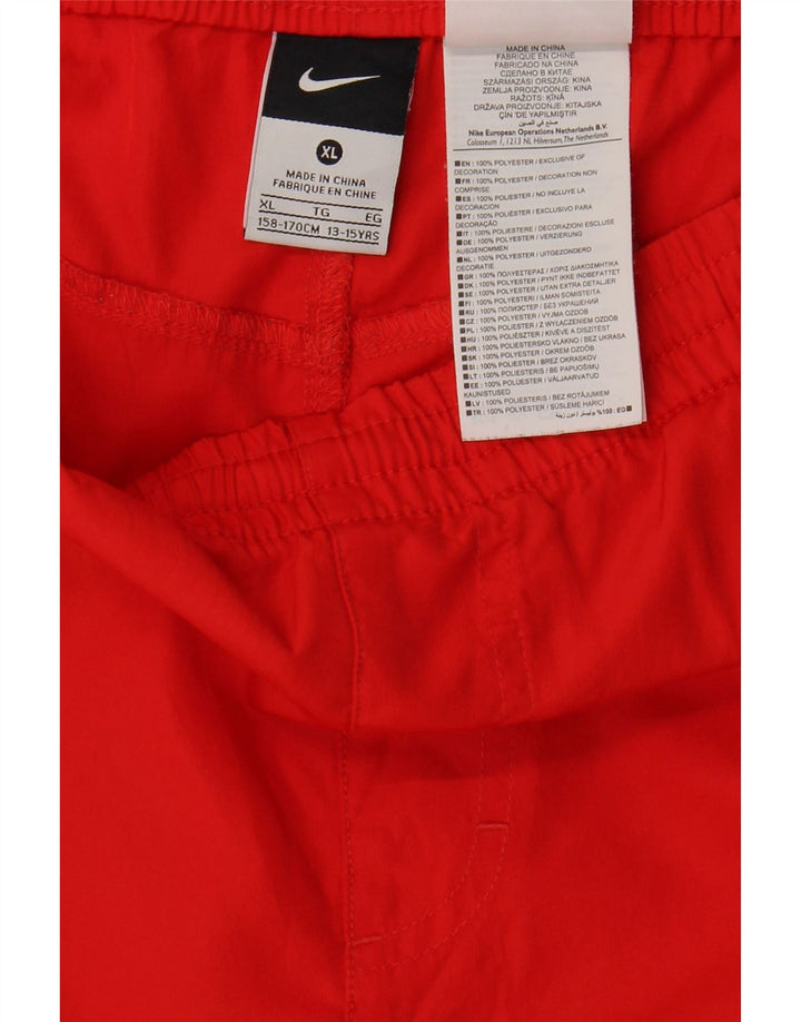 NIKE Boys Sport Shorts 13-14 Years XL Red Polyester