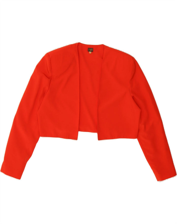 VINTAGE Womens Bolero Jacket IT 42 Medium Red Vintage Vintage and Second-Hand Vintage from Messina Hembry 