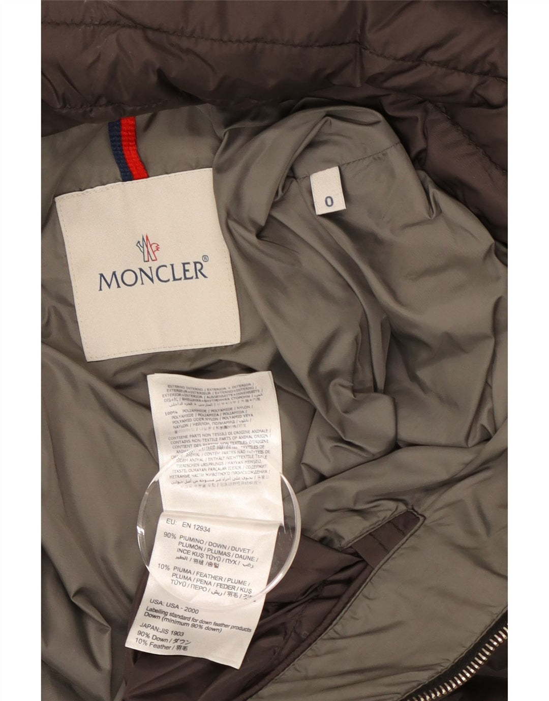 Moncler Женская стеганая куртка с капюшоном, размер 0 XS, серый полиамид