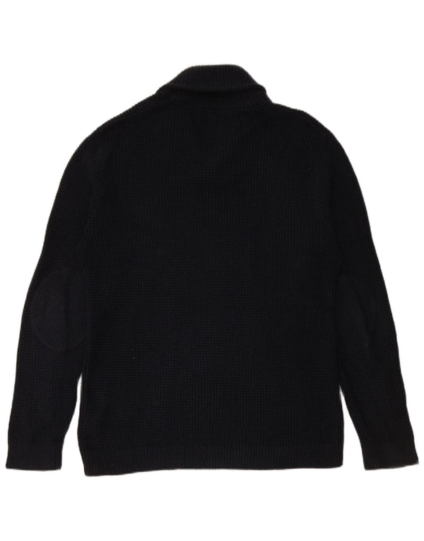 JACK & JONES Мужской джемпер с отложным воротником, свитер XL, темно-синий, хлопок