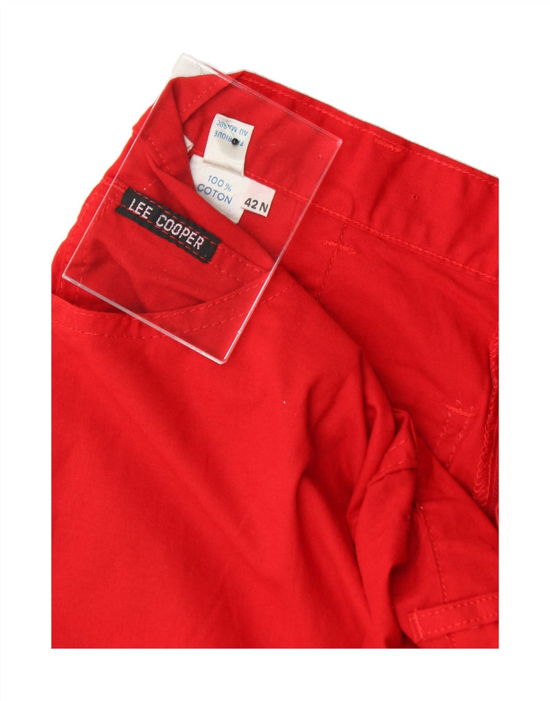 LEE COOPER Womens A-Line Skirt IT 42 Medium W28 Red Cotton Vintage Lee Cooper and Second-Hand Lee Cooper from Messina Hembry 