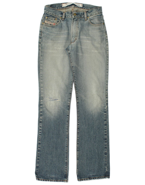 Женские потертые джинсы Diesel Bootcut W30 L34, синие, хлопок