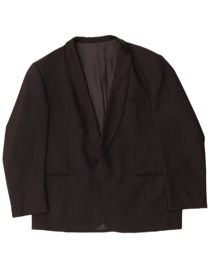 Мужской пиджак на 1 пуговице Wilvorst UK 42 XL, черная шерсть
