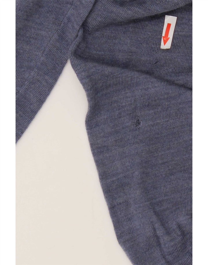 Мужской джемпер Celio с v-образным вырезом XL, синий в крапинку, мериносовая шерсть