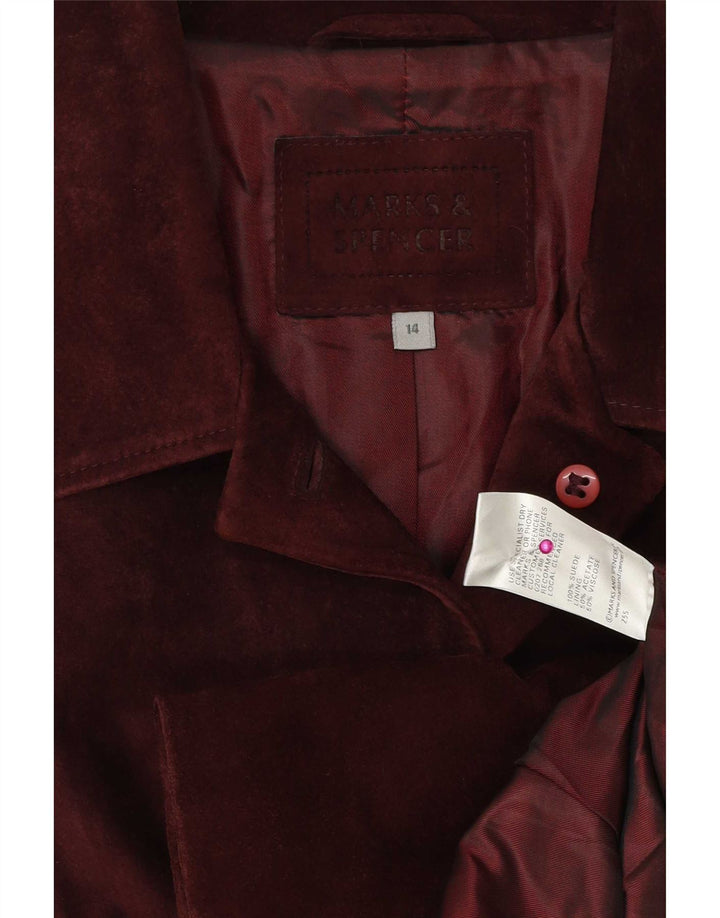 Женский пиджак на 5 пуговицах Marks & Spencer UK 14, средний бордовый