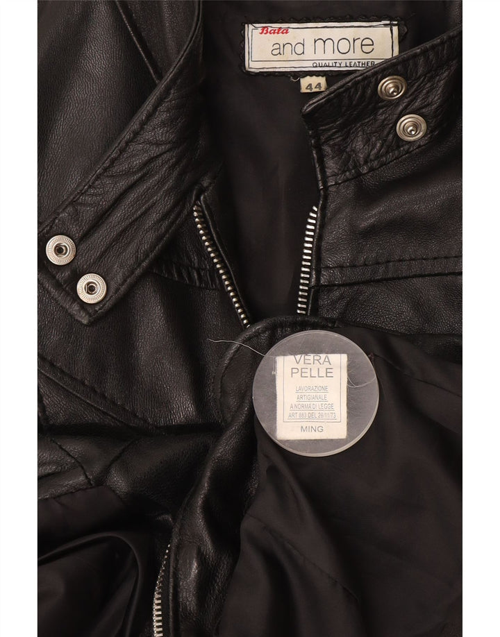 Женская кожаная куртка Bata and More IT 44 Medium Black Leather