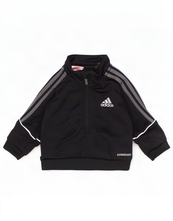 Adidas Baby Boys Aeroready Толстовка с воротником на молнии Джемпер 0-3 месяца Черный