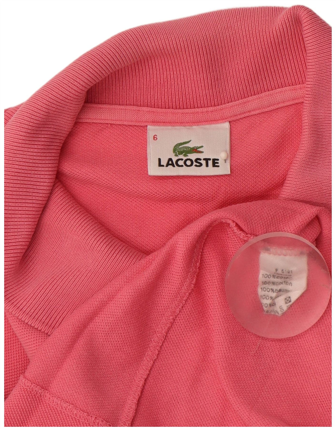 Мужская рубашка-поло LACOSTE, размер 6 XL, розовая, хлопок