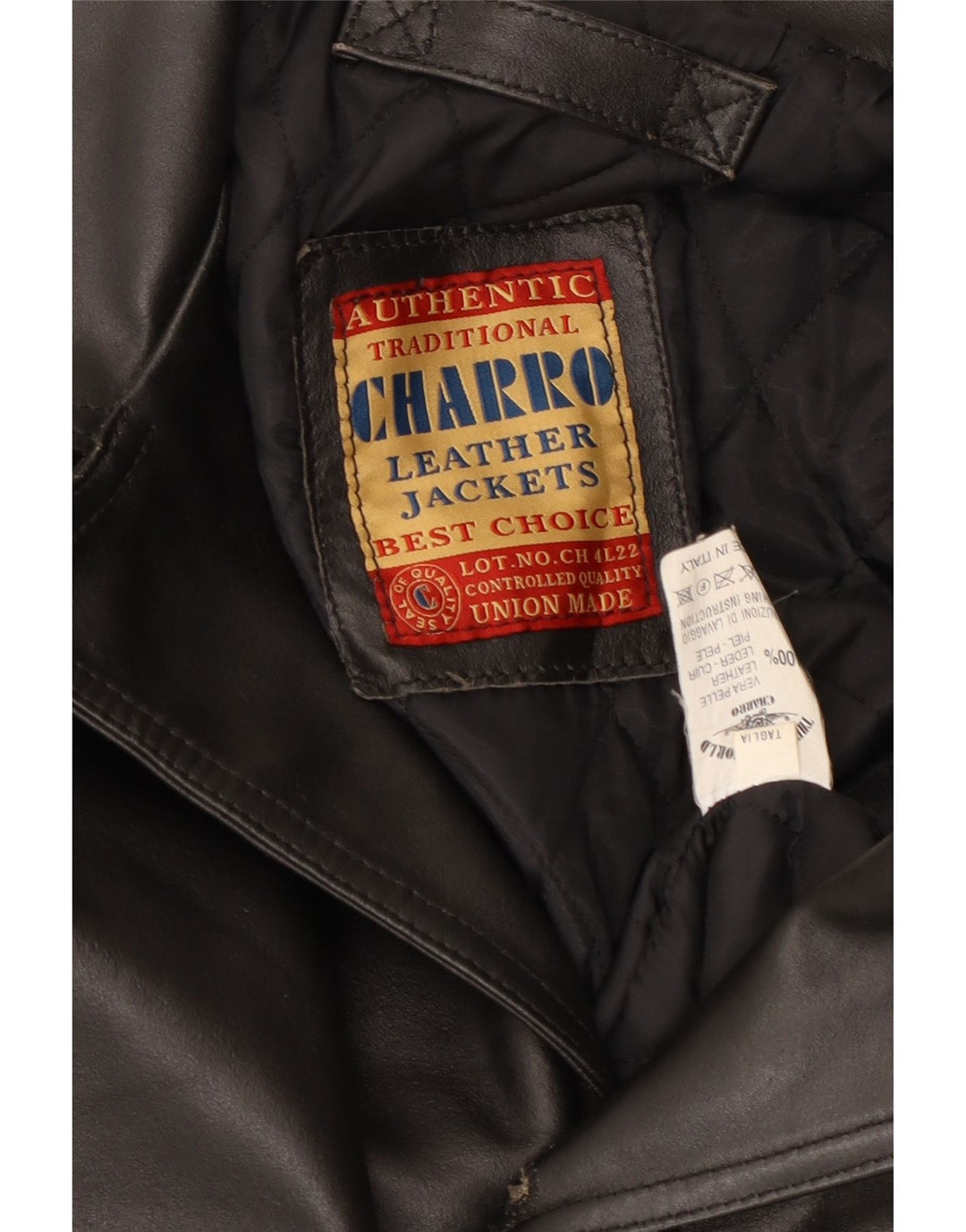 Мужское кожаное пальто Charro UK 42 XL, черное кожаное