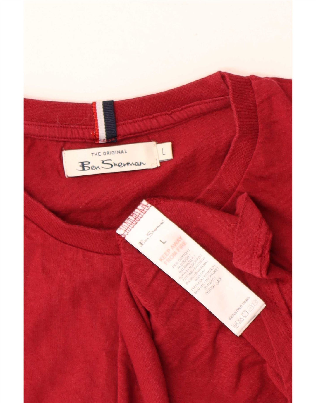 Мужская футболка Ben Sherman, большой красный хлопок