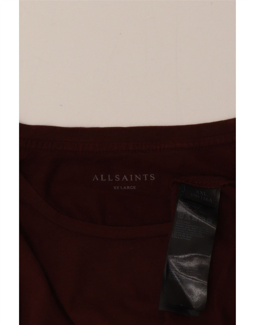 Мужской топ All Saints с длинным рукавом 2XL, коричневый хлопок