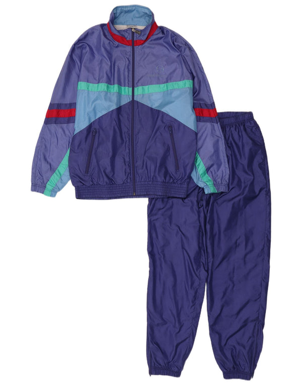 Мужской спортивный костюм Sergio Tacchini IT 46, маленький синий, полиамид с цветными блоками