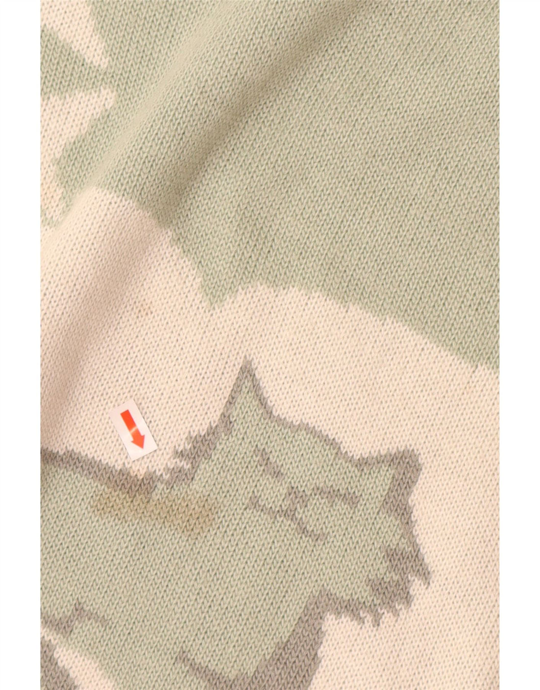 ВИНТАЖНЫЙ женский джемпер с высоким воротником, Великобритания, 16, большой зеленый с животным принтом