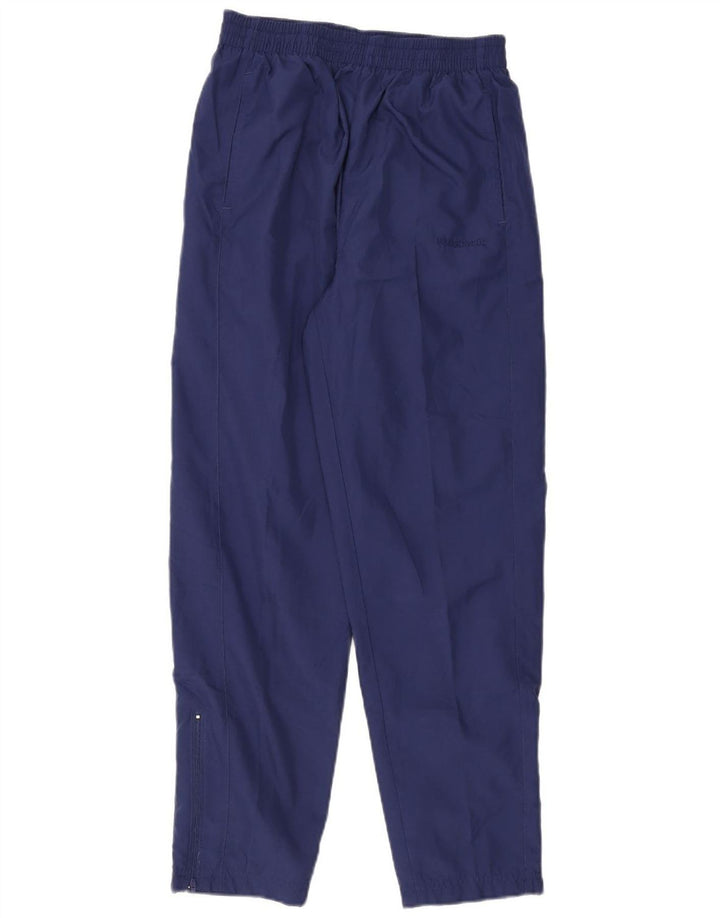 REEBOK Womens Tracksuit Trousers UK 12 Medium Navy Blue Polyester