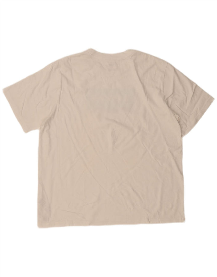 LEVI'S Mens Relaxed Graphic T-Shirt Top Large Off White Cotton