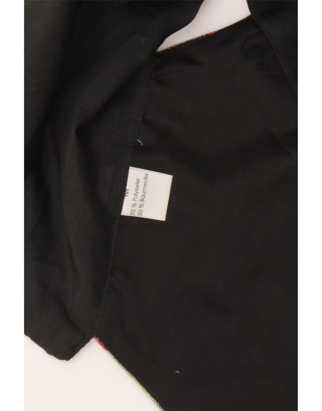 ВИНТАЖНЫЙ женский жилет UK 14, средний черный цветочный полиэстер