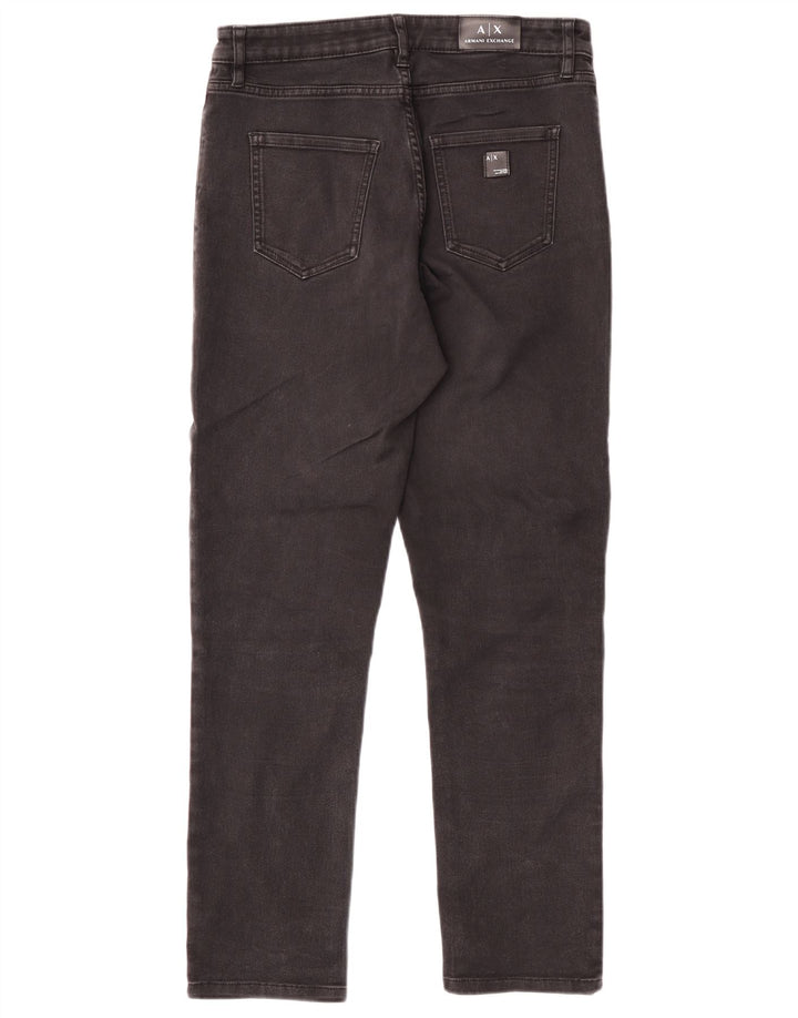 Женские узкие джинсы Armani Jeans W30 L28, черный хлопок