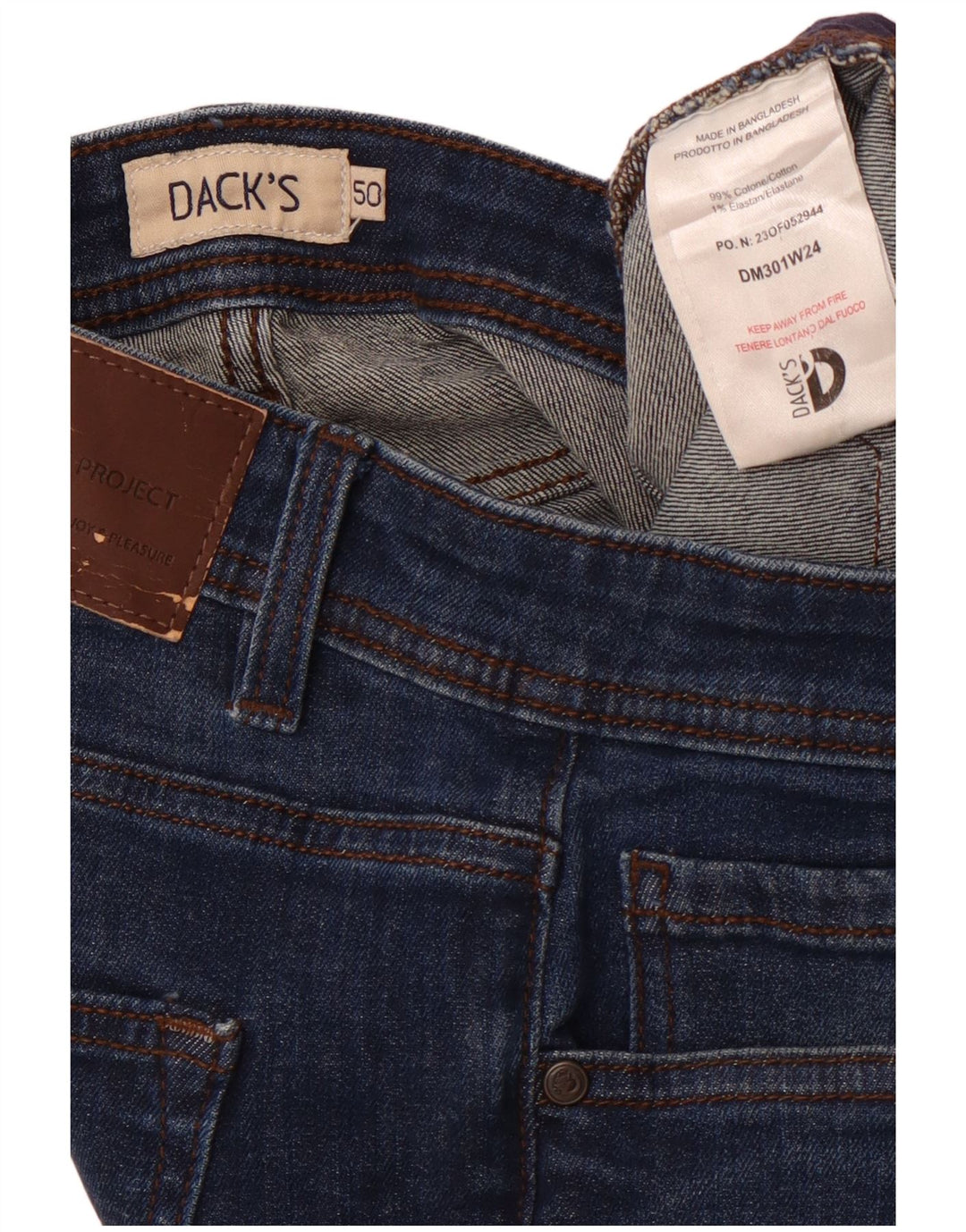 Мужские прямые джинсы DACK'S IT 50 Large W34 L31 Темно-синий хлопок