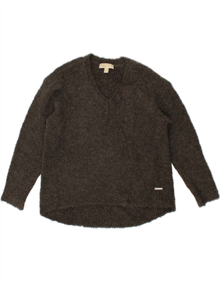 MICHAEL KORS Womens V-Neck Jumper Sweater UK 16 Large Brown Vintage Michael Kors and Second-Hand Michael Kors from Messina Hembry 