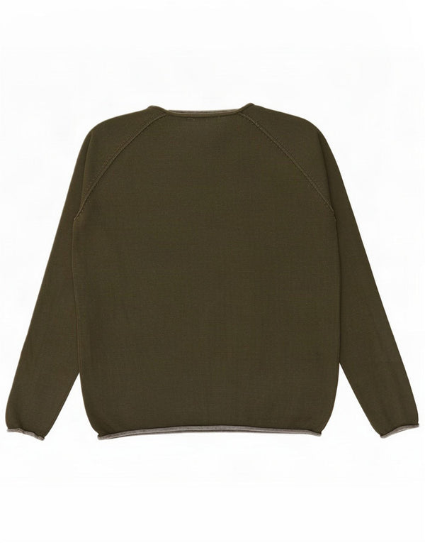 Мужской джемпер с вырезом лодочкой Jack & Jones XL, хлопок цвета хаки