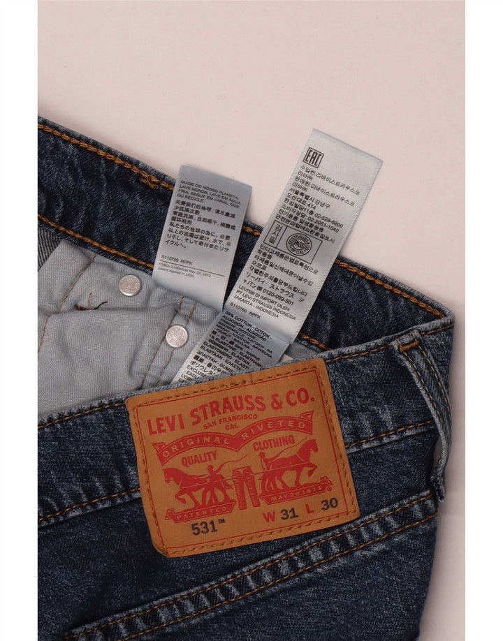 Мужские джинсы Levi's Slim 531 W31 L30 синие, хлопок