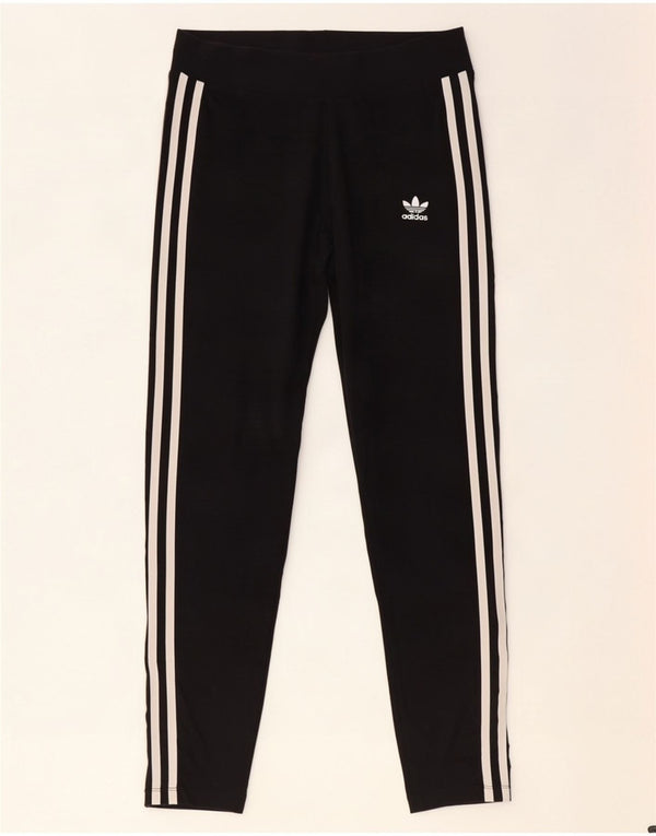 Женские леггинсы Adidas UK 14, средний черный хлопок, черный