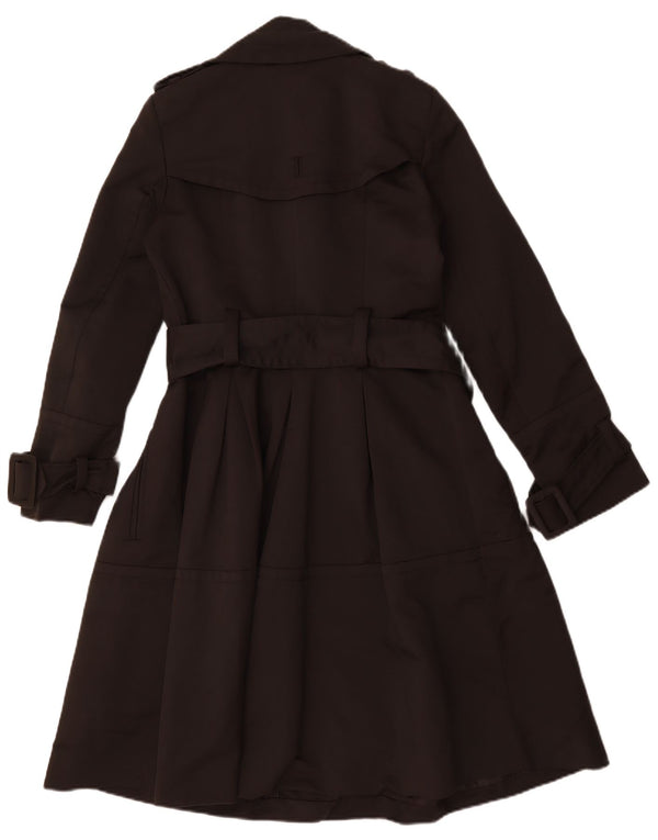 Женский двубортный тренч Zara UK 10, маленький коричневый цвет