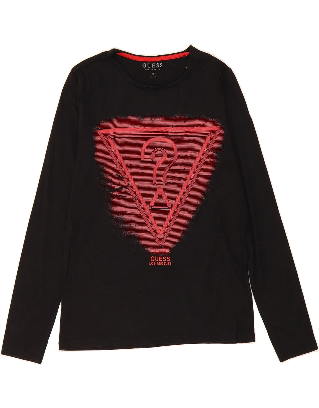 GUESS Boys Graphic Top Long Sleeve 15-16 Years Black Cotton Vintage Guess and Second-Hand Guess from Messina Hembry 