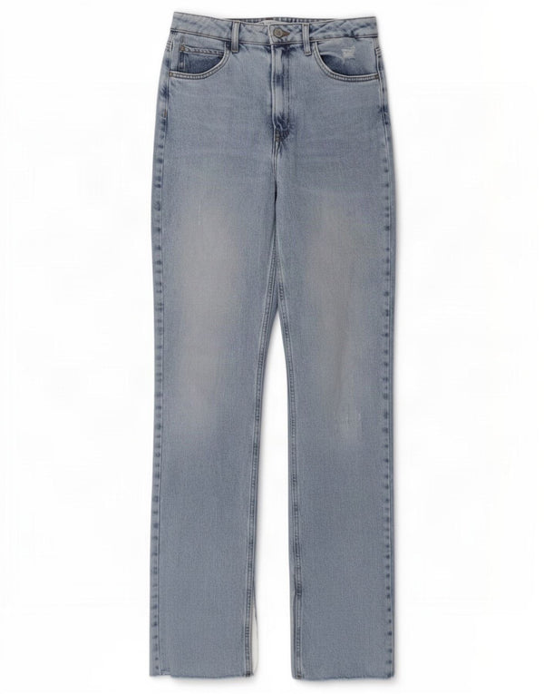 Женские прямые джинсы Zara EU 38, маленькие W28 L34, синие, хлопок