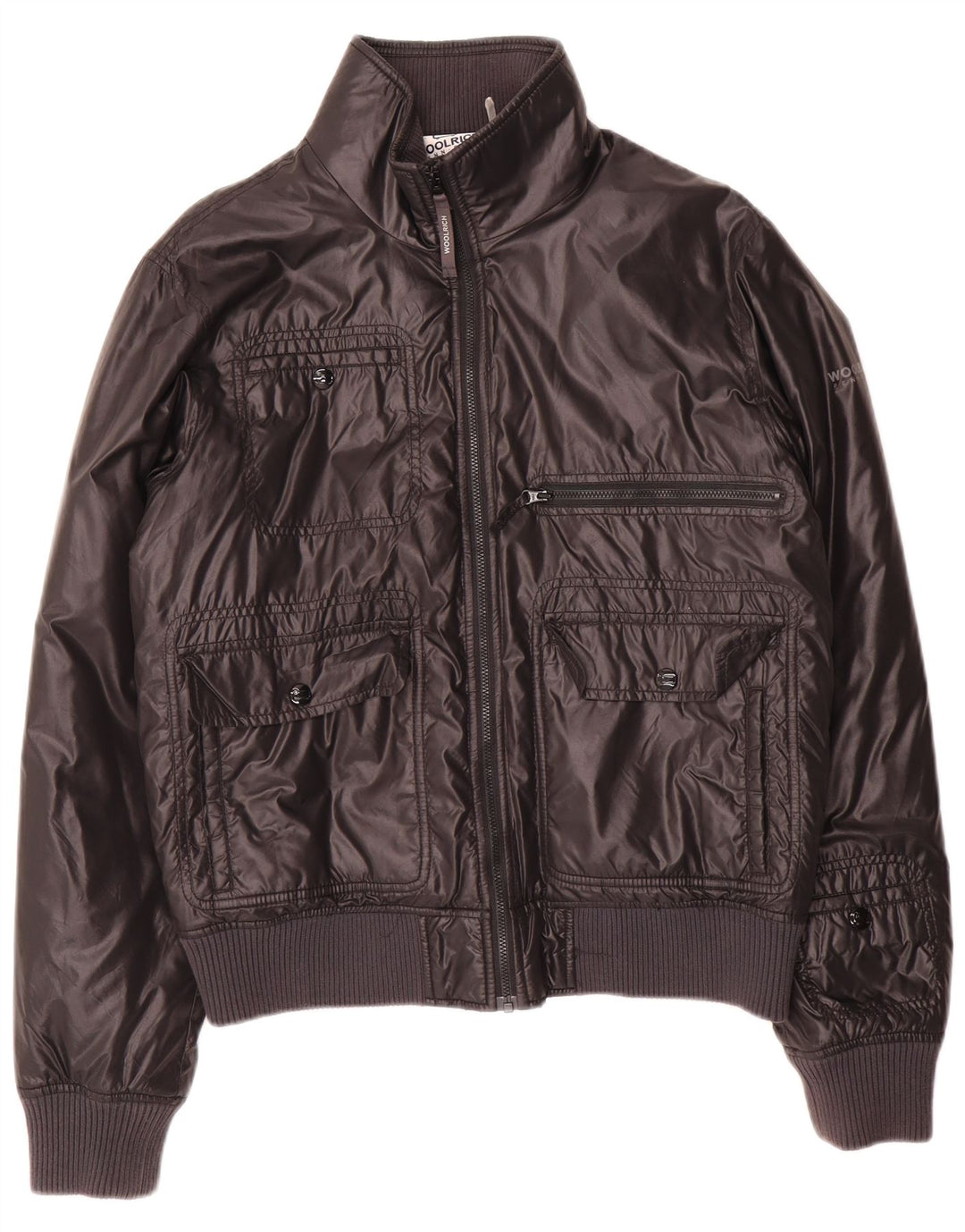 Мужская куртка-бомбер Woolrich UK 38, средний черный нейлон