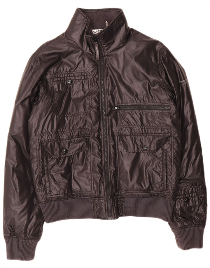 Мужская куртка-бомбер Woolrich UK 38, средний черный нейлон